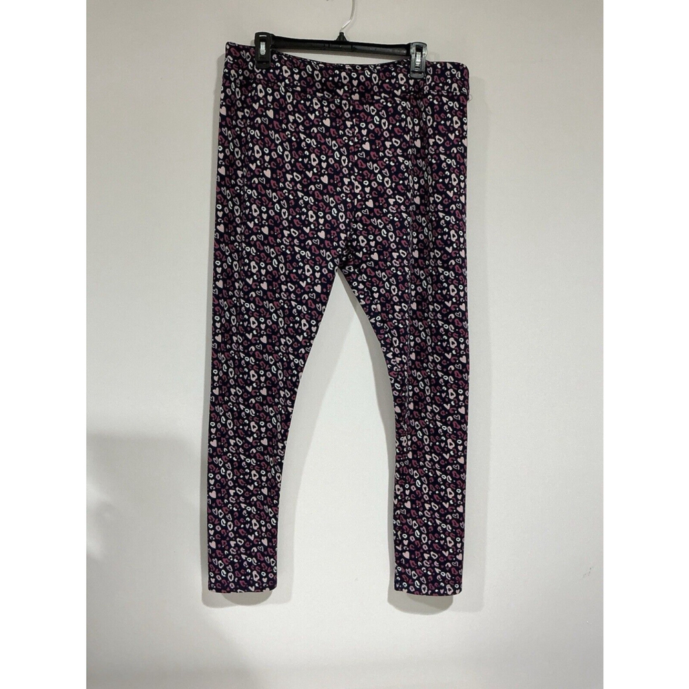 Woman’s Sierra Xl Blue With Pink Hearts Active Jogging Pants